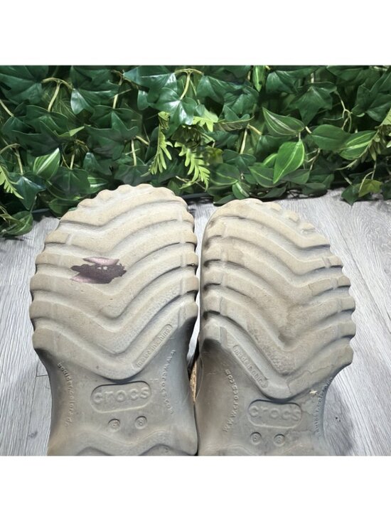 Crocs Axel Islander Lace Up Shoes Unisex Mens 6 Womens 8 Tan Leather Duck Boot main image 7
